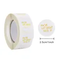 Round golden foil seal sticker roll featuring YOU'VE GOT GREAT TASTE text and heart icon - White Base Gold Lettering Great Taste