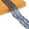 Σκούρο μπλε δαντέλα 40mm με κέντημα για DIY ραπτική και χειροτεχνίες - Πρότυπο Ρολό / Ναυτικό μπλε