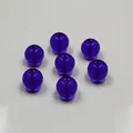 Purple translucent glass crystal round beads with center hole for DIY jewelry making - Blue