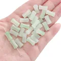 Light green glass bamboo beads with gold foil for DIY jewelry making and handmade crafts - Mountain Mist