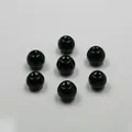 Polished 10mm black glass round beads for DIY handmade jewelry and bracelets - Black