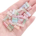 Frosted glass bamboo joint beads in macaroon colors for DIY jewelry making accessories - Colorful (50 Pieces/Pack)