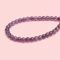 Perles rondes en verre violet translucide pour bracelets et colliers faits main - 6mm (Environ 65 Perles) / Violet Raisin