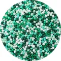 Groene en witte glazen kralen voor DIY sieraden maken en handgemaakte accessoires - 3mm (Opening 0,8mm, 450g/Verpakking) / Groen Systeem