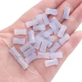 Light purple gradient glass bamboo-shaped beads for DIY jewelry and hair accessories - Light Purple