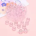 Perles rondes rose clair translucides pour la création de bijoux DIY à la main - Rose