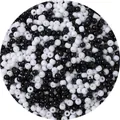 Gepolijste zwart-witte glazen kralen voor DIY handgemaakte sieraden en knutselwerk - 3mm (Opening 0,8mm, 450g/Verpakking) / Zwart En Wit Gemengd