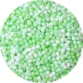 Mix van glazen kralen in muntgroen en crèmewit voor handgemaakte sieraden projecten - 3mm (Opening 0,8mm, 450g/Verpakking) / Lichtgroen Mix