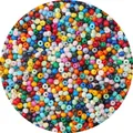 Kleurrijke mix van effen gelakte glazen rocailles voor DIY sieraden maken - 3mm (Opening 0,8mm, 450g/Verpakking) / Willekeurig Gemengde Kleuren