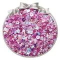 Mixed shape colorful iridescent sequins in heart and star designs for DIY crafts - Mixed Shapes Style / 20g/Pack (3-10mm) / Rose Red