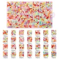 Set de 28 cases avec 1400 perles acryliques lettres et chiffres pour bijoux DIY - Alphabet Chiffre Transparent Coloré + Base Blanche