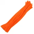 Bright orange fuzzy chenille stems for kids DIY crafts and creative handmade projects - 5mm x 30cm / Orange Red