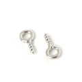 Silver metal screw eye pin hooks for DIY jewelry and wooden handicraft projects - White Gold