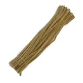 Light brown DIY pipe cleaners with soft chenille fiber for creative handmade crafts - 5mm x 30cm / Light Coffee