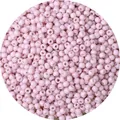 Lichtroze glazen rocailles met romige porseleinen afwerking voor DIY-sieraden - 4mm (Opening 1mm, 450g/Verpakking, ca. 7000 stuks) / Lichtpaars