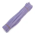 Light purple chenille stems for DIY crafts bundled with yellow elastic bands - 5mm x 30cm / Light Lavender