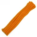 Single bundle of vibrant orange pipe cleaners for DIY crafts and creative handmade projects - 5mm x 30cm / Orange
