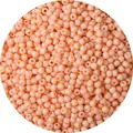 Platte ronde koraalroze glazen kralen met crème glans voor DIY-sieraden maken - 4mm (Opening 1mm, 450g/Verpakking, ca. 7000 stuks) / Vlinderroze