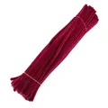 Bundle of dark burgundy fuzzy chenille stems for creative DIY handmade craft projects - 5mm x 30cm / Burgundy
