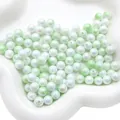 Perles en acrylique AB vert clair et blanc iridescent pour bijoux DIY - 4mm (Environ 10g/360pcs) / Série Vert Clair