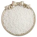 2-4mm solid white matte glass seed beads in a gold tray for DIY jewelry making - 2mm 20g/Pack (Approx. 1300 Pcs) / White
