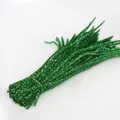 Sparkly green glitter pipe cleaners for DIY crafts and festive holiday decorations - 5mm x 30cm / Green (Glitter)