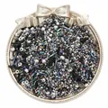 Gemischte Glasperlen in Silber und Metallic-Tönen für DIY-Armbänder und Ketten - Mischform Stil / 1.5-4.5mm (20g/Packung) / Schwarze Serie