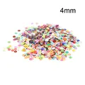 Paillettes rotonde colorate da 4mm con finitura lucida per cucito fai-da-te e gioielli - Stile Tondo Piatto / Multicolore