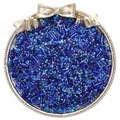 Sortiment aus blauen Glasperlen und Stiftperlen in einer runden Schale mit Silberschleife - Mischform Stil / 1.5-4.5mm (20g/Packung) / Königsblau Serie
