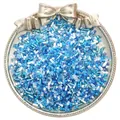 Mischung aus blau-weißen Glasperlen in Vintage-Schale für DIY-Schmuckherstellung - Mischform Stil / 1.5-4.5mm (20g/Packung) / See-Blaue Serie