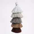Five-layer gradient tassel pendant in white and grey tones for DIY craft accessories - Style 8 (FXO030-MT10) / Gray to Tea Gradient