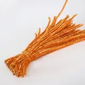 Metallic gold fuzzy tinsel chenille stems for DIY creative crafts and holiday decorations - 5mm x 30cm / Orange (Glitter)