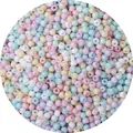 Kleurrijke macaron glazen kralen in pasteltinten voor DIY-kettingen en sieraden maken - 4mm (Opening 1mm, 450g/Verpakking, ca. 7000 stuks) / Lichte Macaron