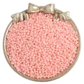 Matte pink mineral seed beads for DIY jewelry making in a decorative gold tray - Dark Deep Pink