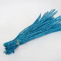 Sparkly electric blue chenille stems bundle for DIY creative crafts and holiday decoration - 5mm x 30cm / Lake Blue (Glitter)