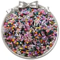 Mischung aus bunten Glasperlen in Silberschale für DIY Schmuckherstellung - Mischform Stil / 1.5-4.5mm (20g/Packung) / Zufällig Gemischte Farben