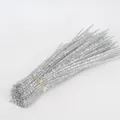 Silver glitter chenille stems pipe cleaners for DIY crafts and holiday decorations - 5mm x 30cm / Silver (Glitter)