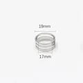 Polished stainless steel jump ring opener tool with 17mm inner diameter for DIY jewelry - Stainless Steel / 17# (ID 17mm OD 19mm) / Silver