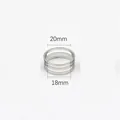 Silver stainless steel open ring tool for DIY jewelry with 18mm inner diameter size - Stainless Steel / 18# (ID 18mm OD 20mm) / Silver