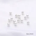 3x1.2mm silver-plated spacer beads with polished finish for DIY jewelry making - 3mm (Hole 1.2mm) 100 Pieces / Thick Silver