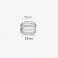Silver stainless steel jump ring tool with 19mm inner and 21mm outer diameter - Stainless Steel / 19# (ID 19mm OD 21mm) / Silver