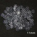 Bottoni in plastica tondi trasparenti a due fori per cucito fai da te, 11 mm - Diametro 11mm x Spessore 2mm