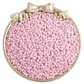 Pink matte finish seed beads for DIY jewelry making in a decorative round tray - Dark Burgundy