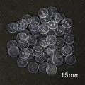 Bottoni in plastica trasparente da 15 mm con due fori per camicie e progetti fai-da-te - Diametro 15mm x Spessore 2mm