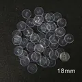 Bottoni tondi trasparenti da 18 mm a due fori per camicie e cucito creativo fai da te - Diametro 18mm x Spessore 2.5mm