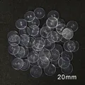 Bottoni rotondi trasparenti in plastica da 20 mm con design classico a due fori - Diametro 20mm x Spessore 2.5mm