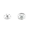 Druckknopf-Set aus glänzendem Silbermetall mit sechs Löchern für DIY-Kleidung - US 8 / Silber