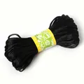 Schwarze 2,5mm Polyesterschnur Rolle für DIY-Schmuck und handgefertigtes Zubehör - 2.5MM Bündel / Schwarz