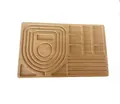 Handmade bamboo bead design tray with U-shaped grooves and grid storage for DIY jewelry making - Type C Bamboo Bead Board