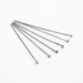 Set di sei spilli a testa piatta argentati per gioielli fai-da-te e orecchini - 16mm / Canna di fucile
